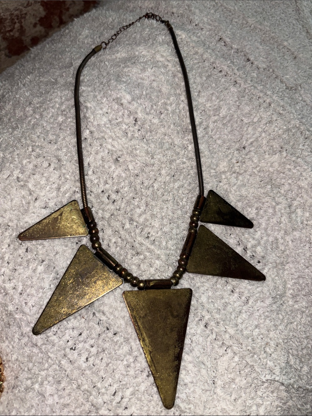 Silver Geometric Pendant Necklace (handmade)